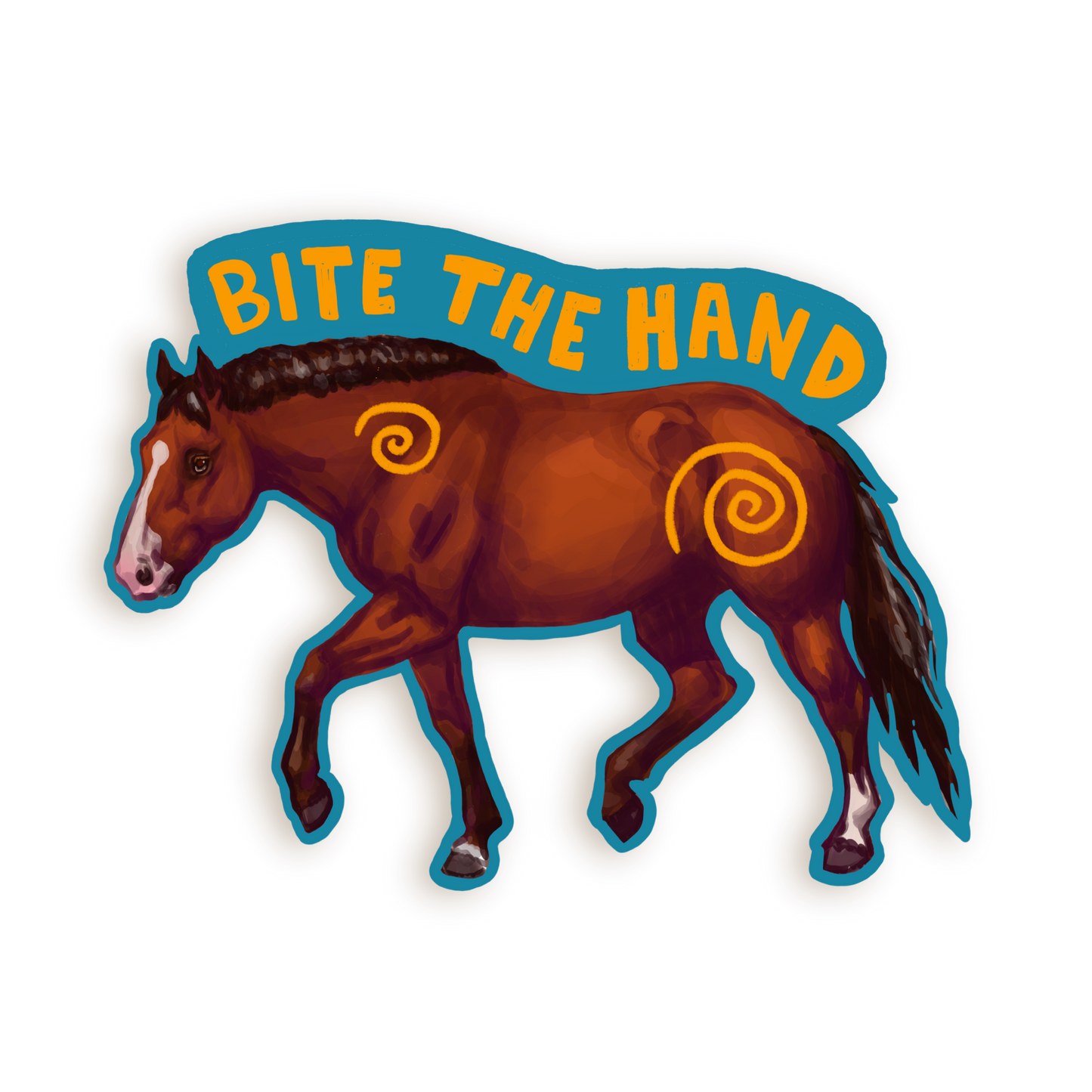 Bite the Hand Sticker