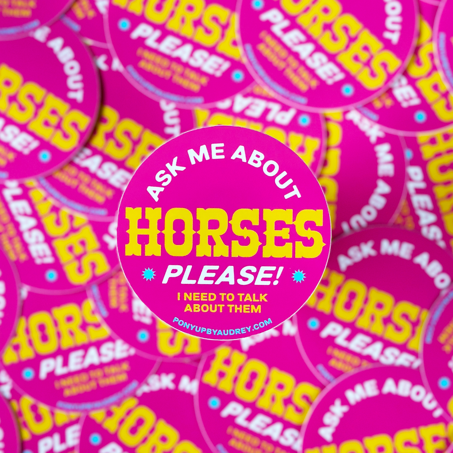Ask Me About Horses Sticker