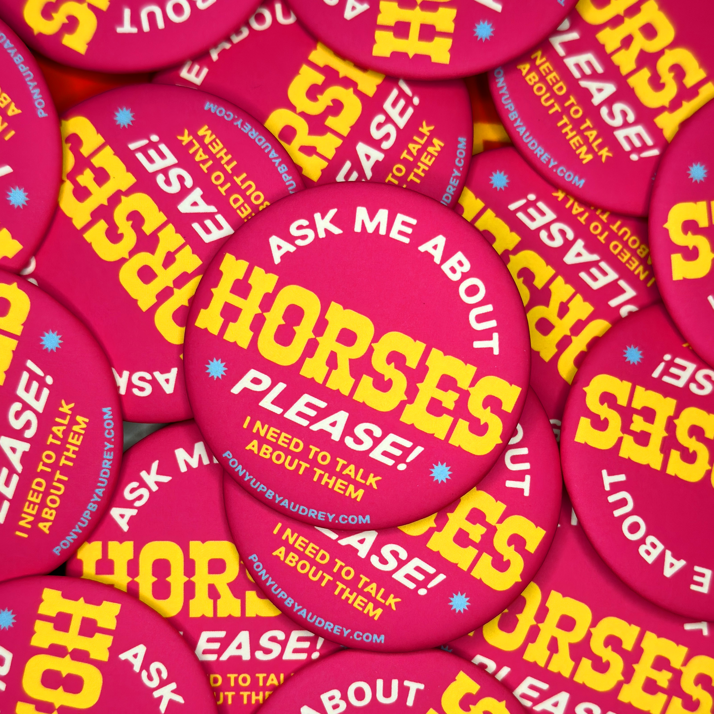Ask Me About Horses Button