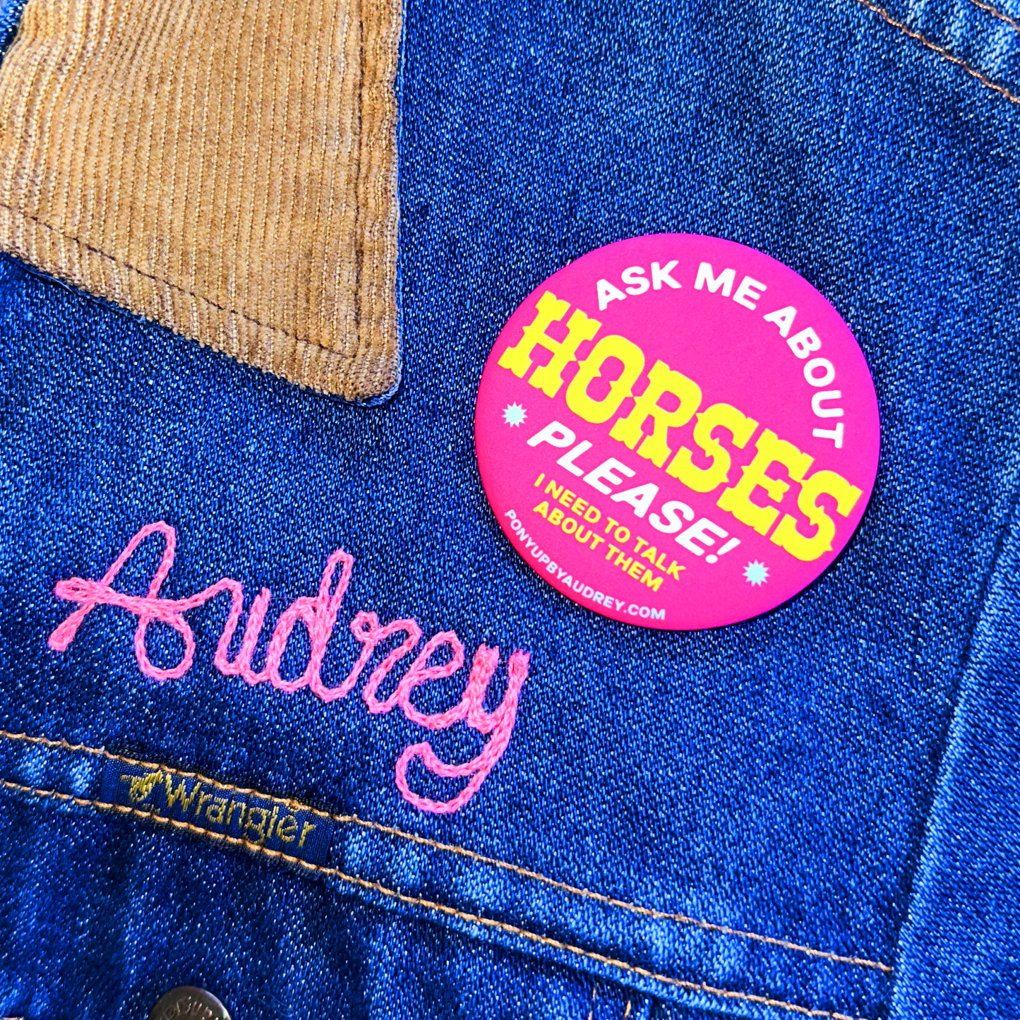 Ask Me About Horses Button