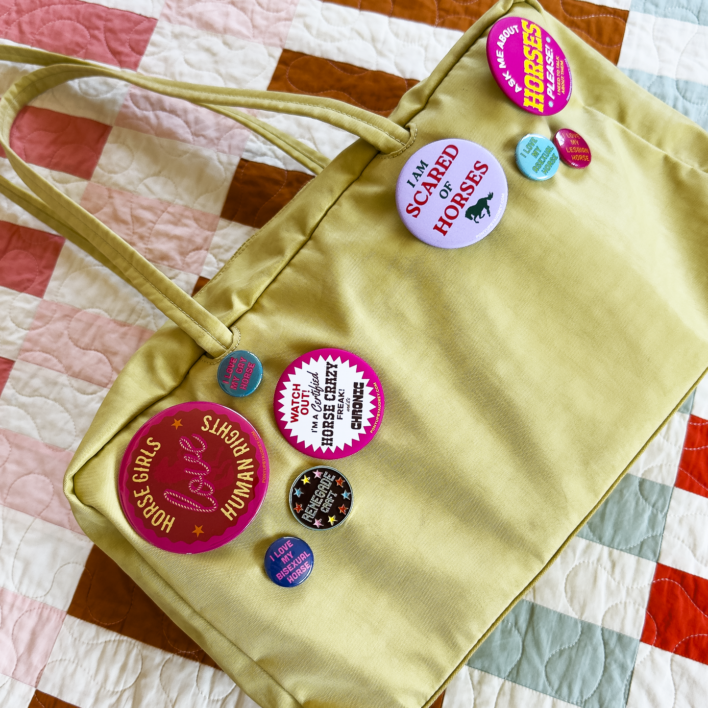 I Love My Bisexual Horse Button