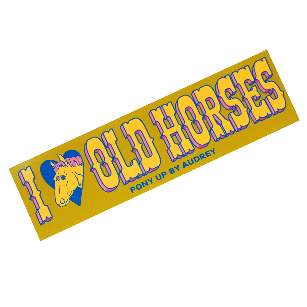 I Love Old Horses Bumper Sticker
