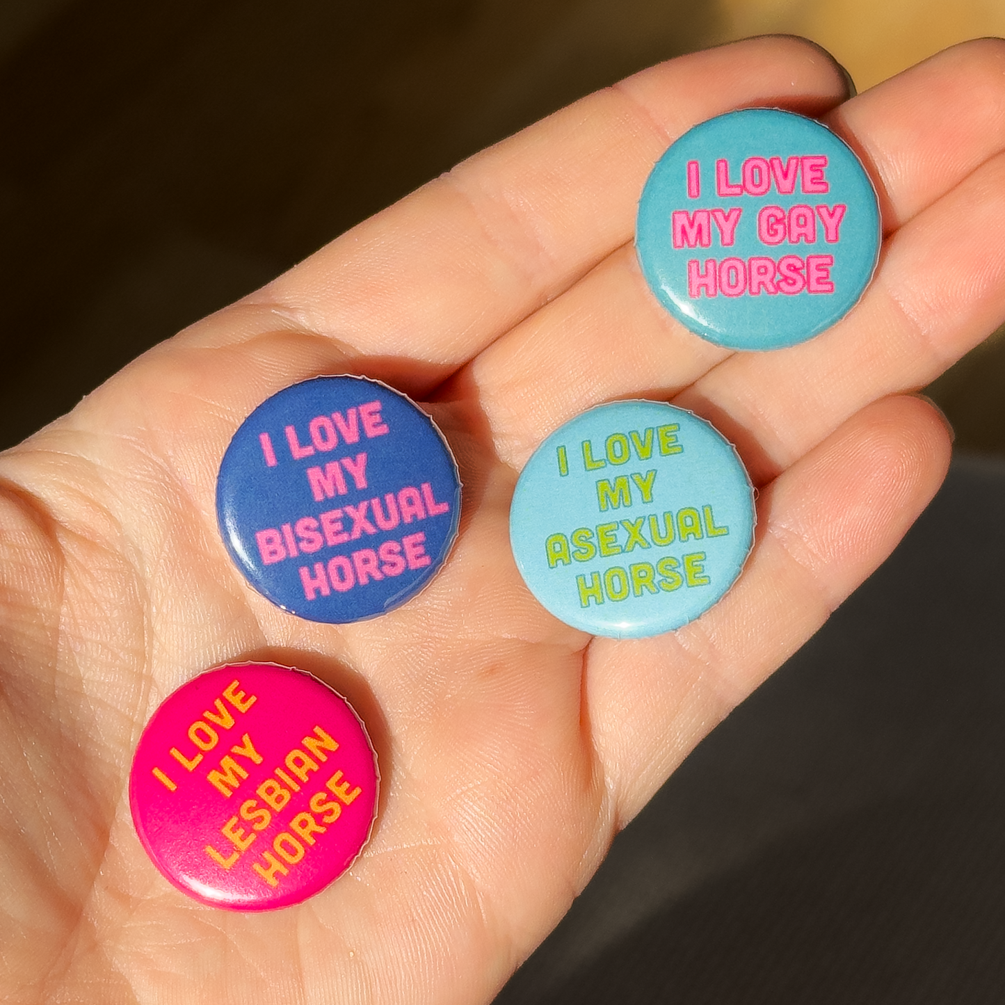 I Love My Queer Horse Pin Bundle