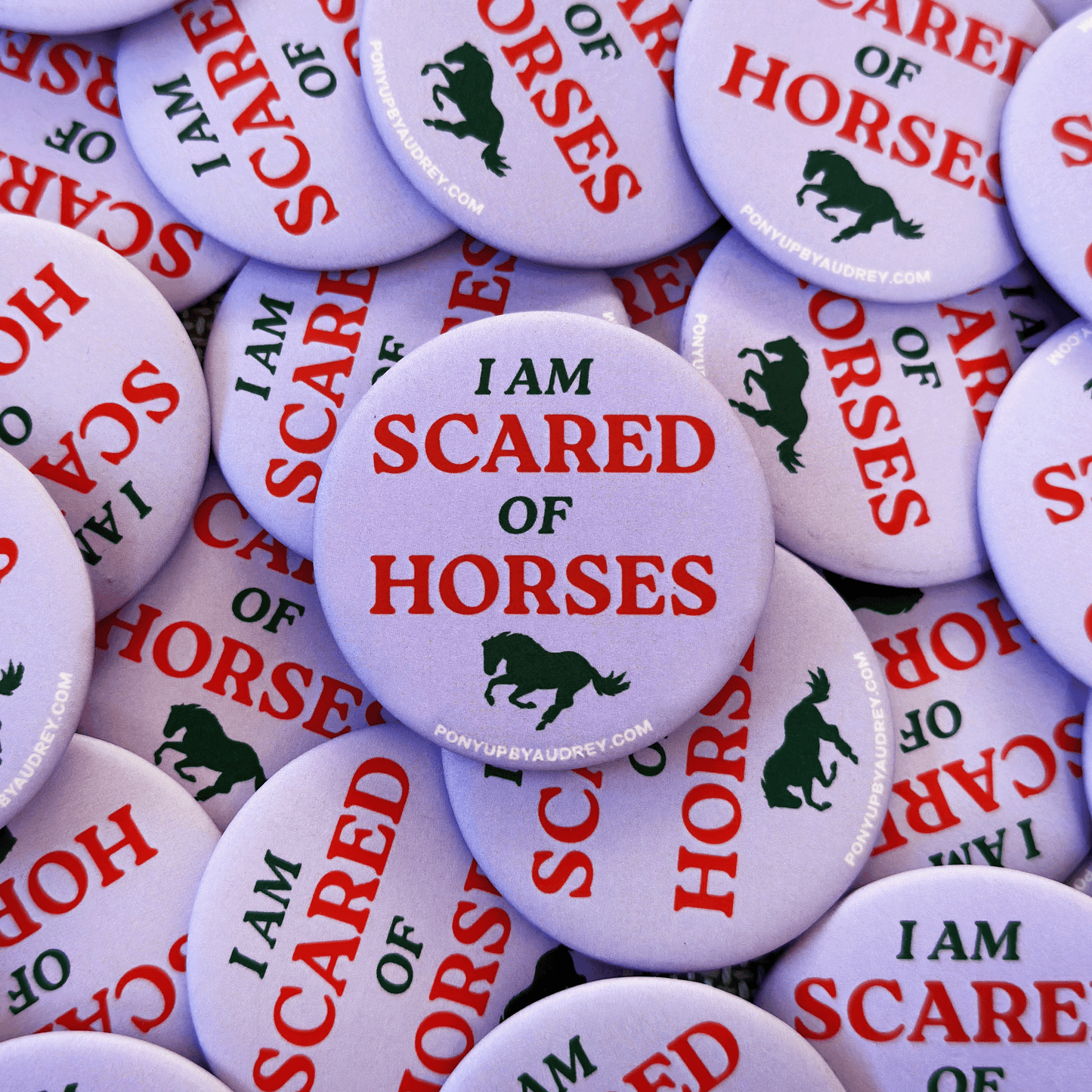 I Am Scared of Horses Button