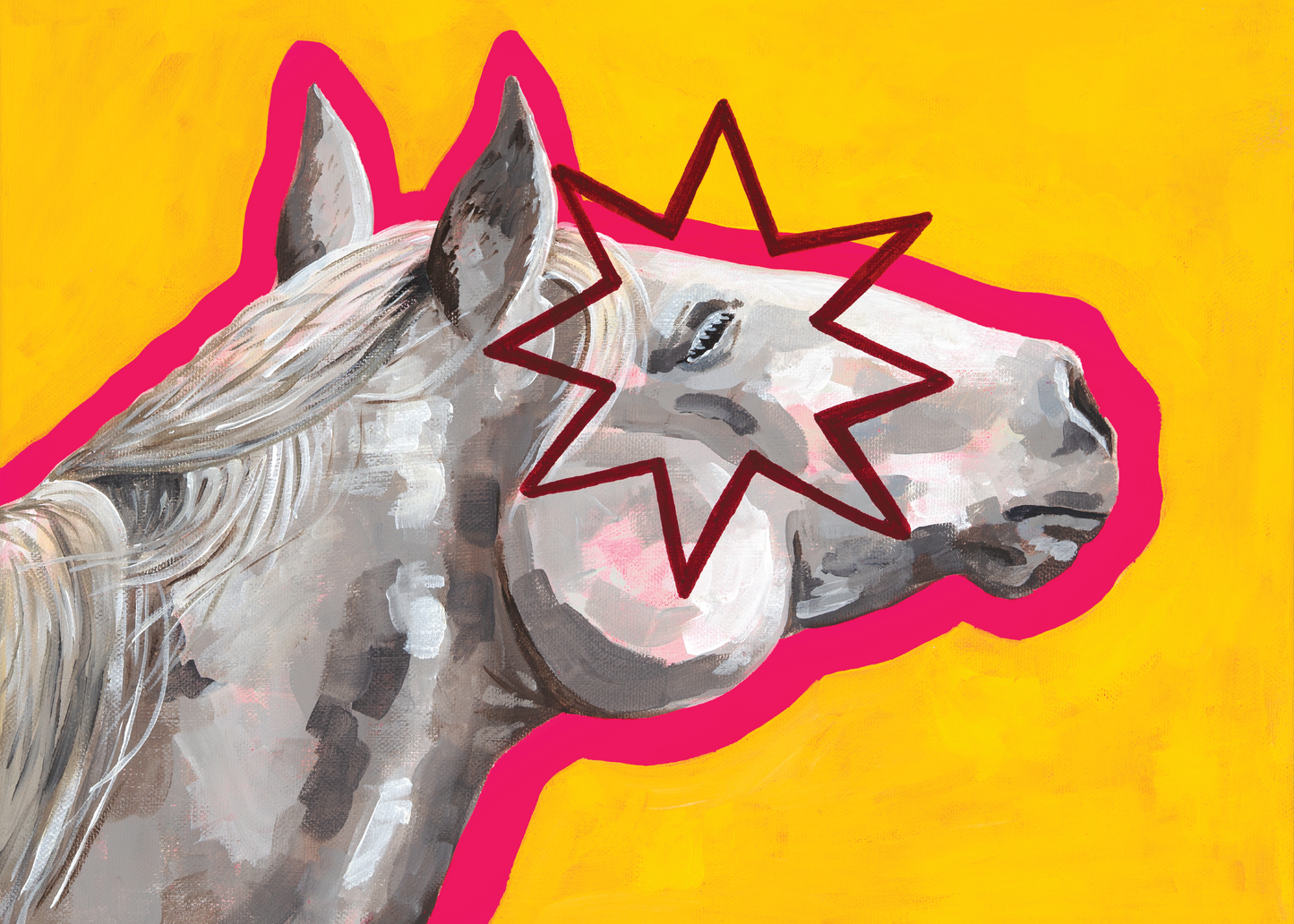 Yellow Horse Print
