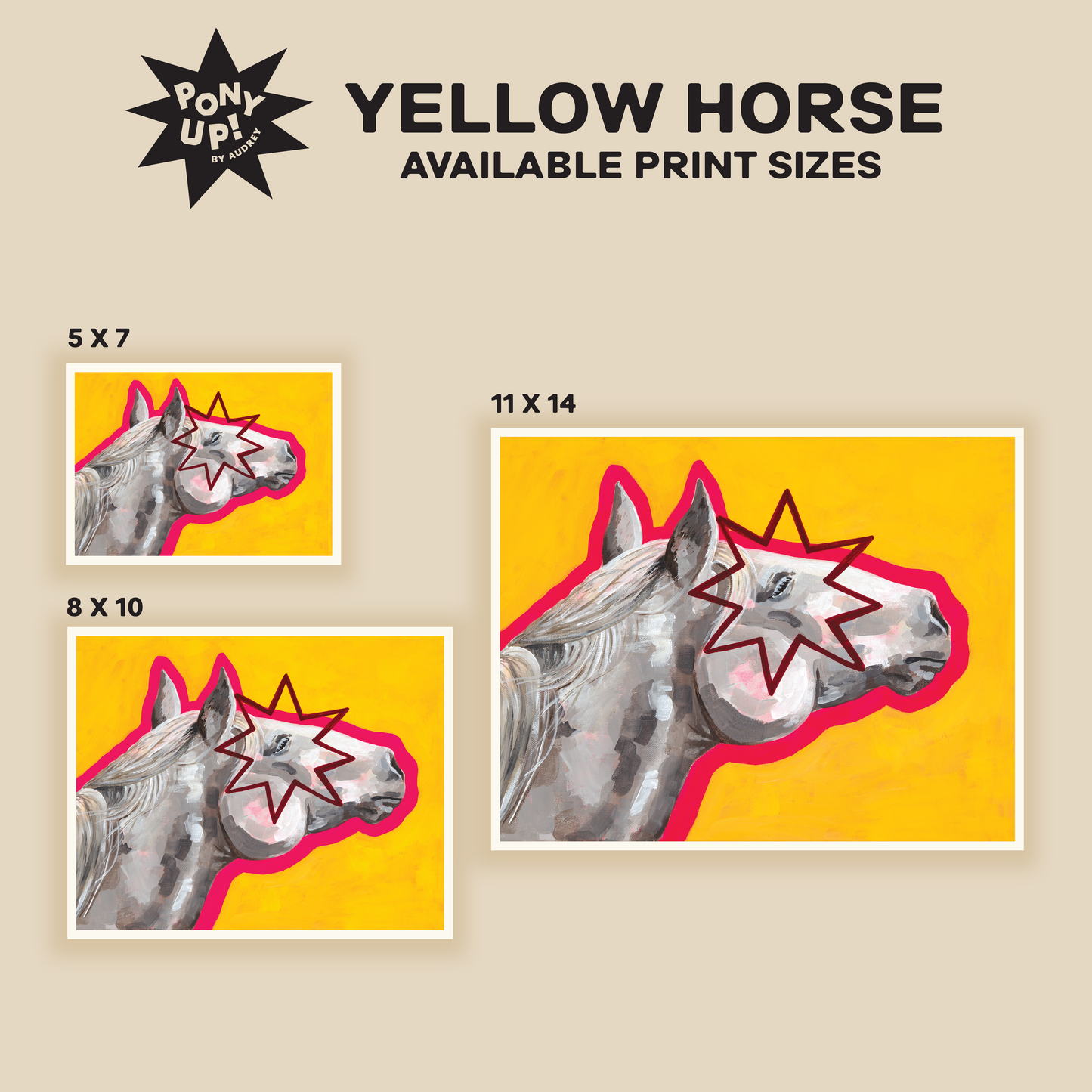 Yellow Horse Print
