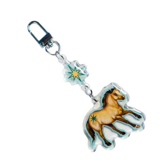 Buckskin Quarter Horse Keychain