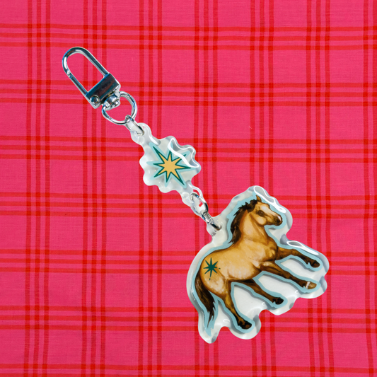 Buckskin Quarter Horse Keychain