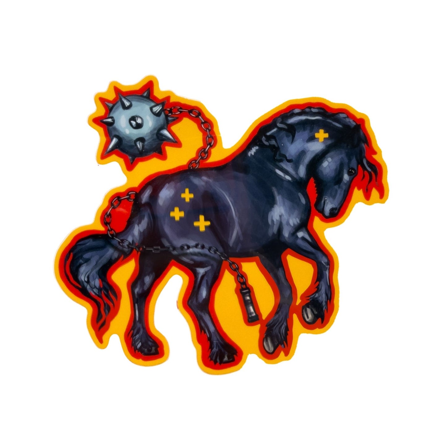 Medieval Friesian Sticker