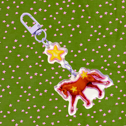 Chestnut Thoroughbred Keychain