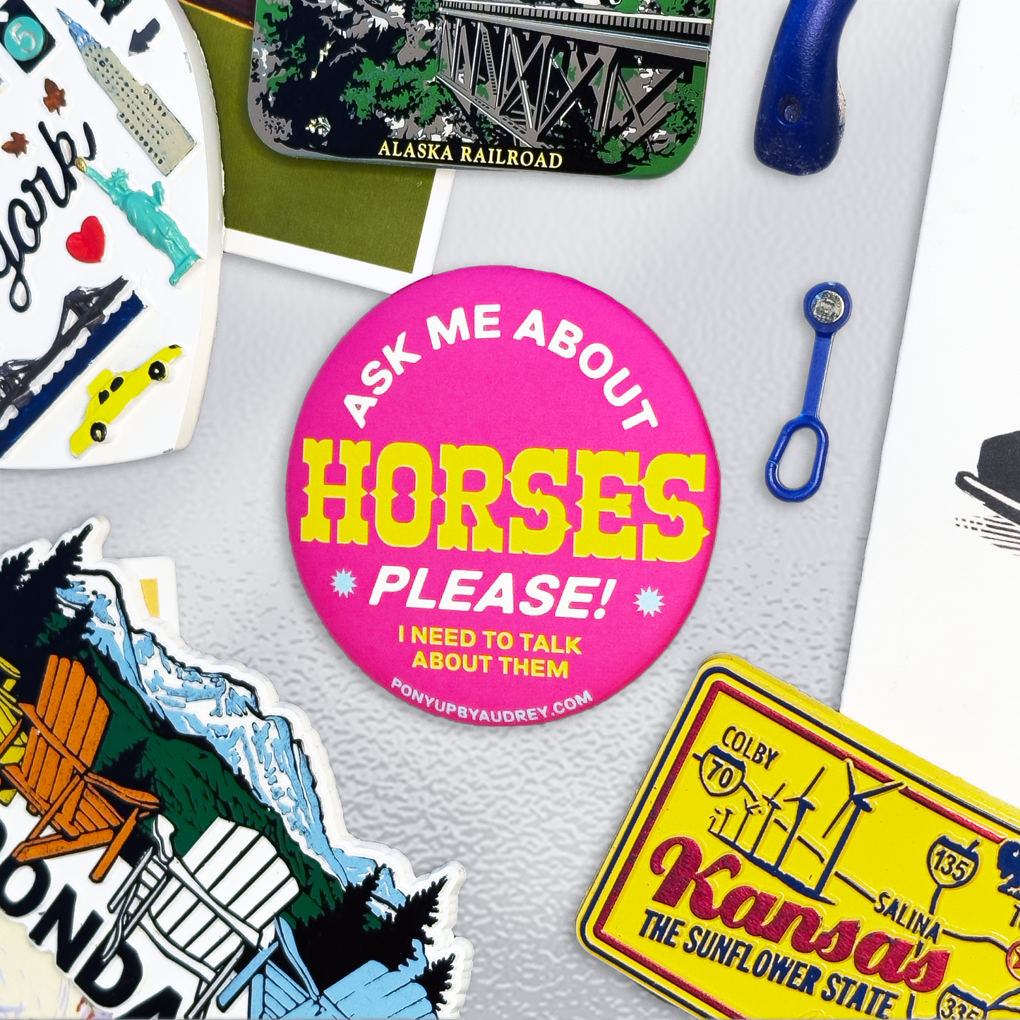 Ask Me About Horses Magnet