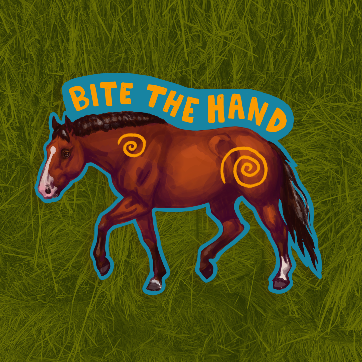 Bite the Hand Sticker