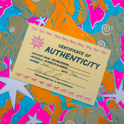 Cyan Herd Risograph Print