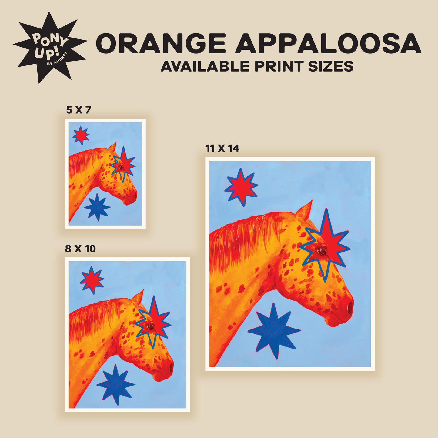 Orange Appaloosa Print