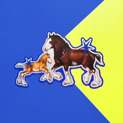 Clydesdale Family Sticker