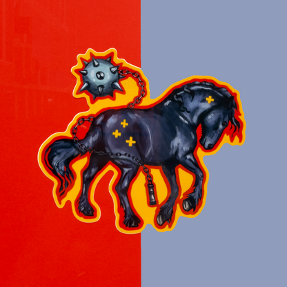 Medieval Friesian Sticker