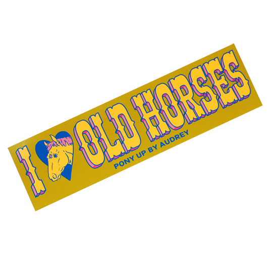 I Love Old Horses Bumper Sticker