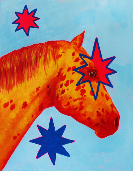 Orange Appaloosa Print