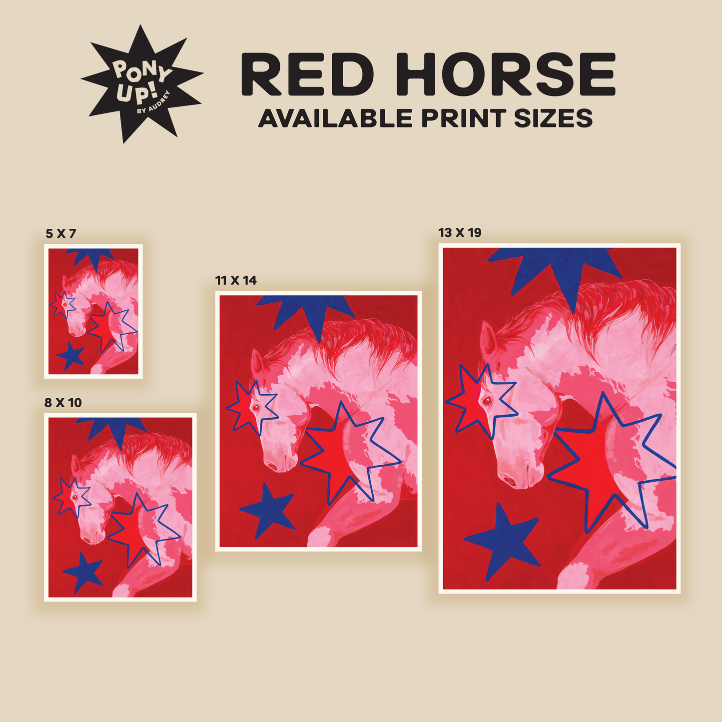 Red Horse Print