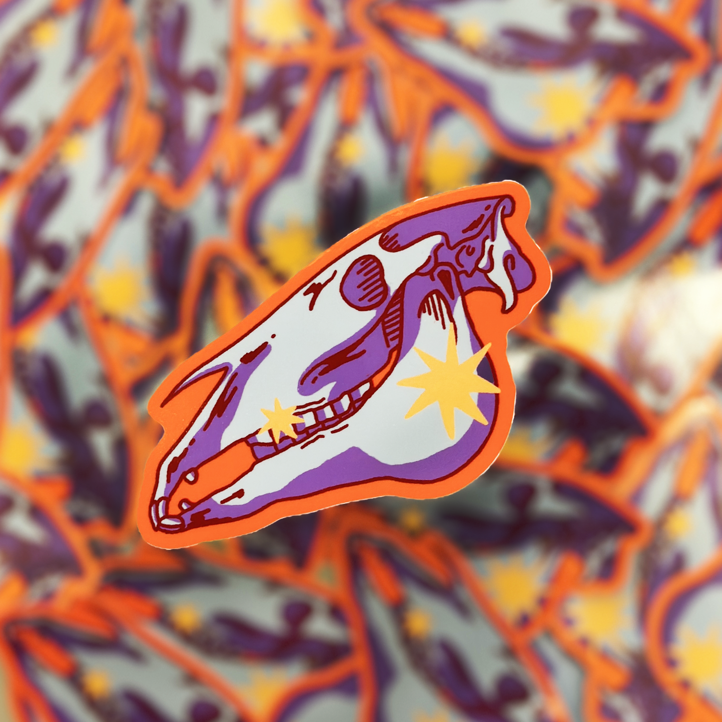 Horse Skull Sticker